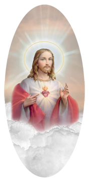 Sacred Heart Clouds Bronze
